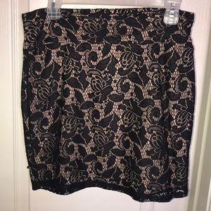 Black Lace Mini Skirt